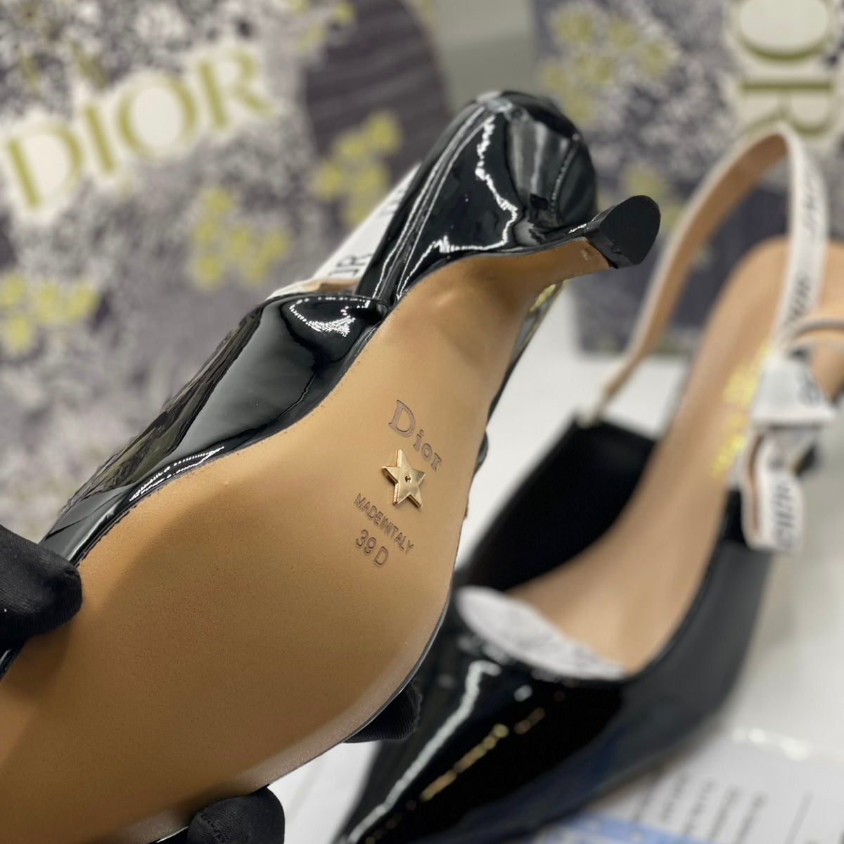 DIOR J’Adior Slingback Pump Heels-Box Packaging