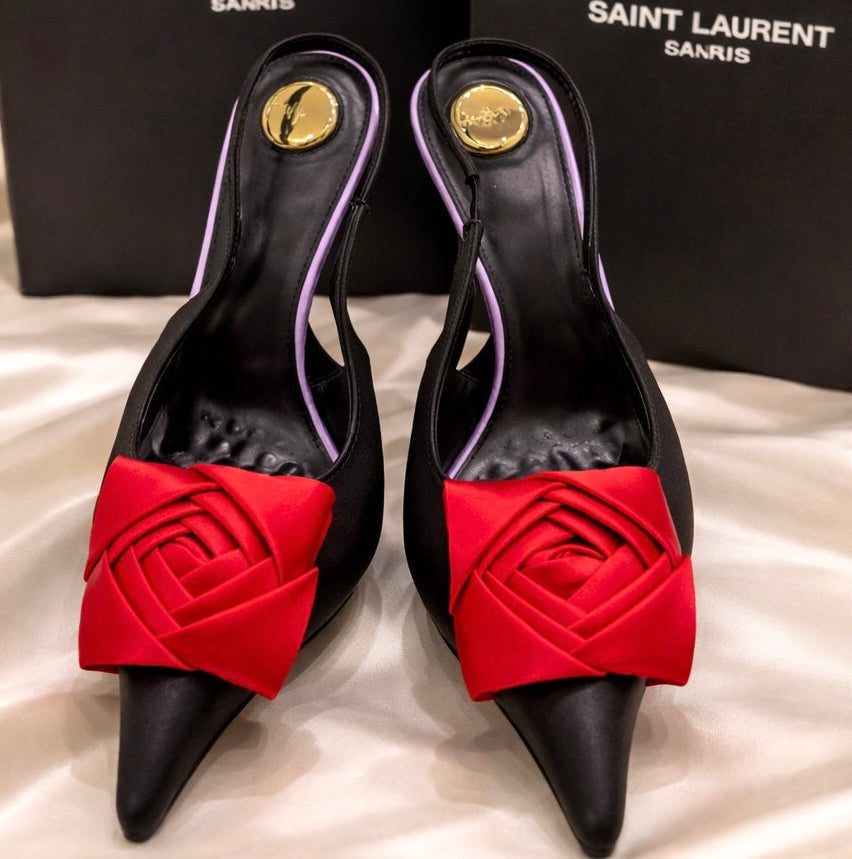 YSL Saint Laurent Amalia Slingback Pumps