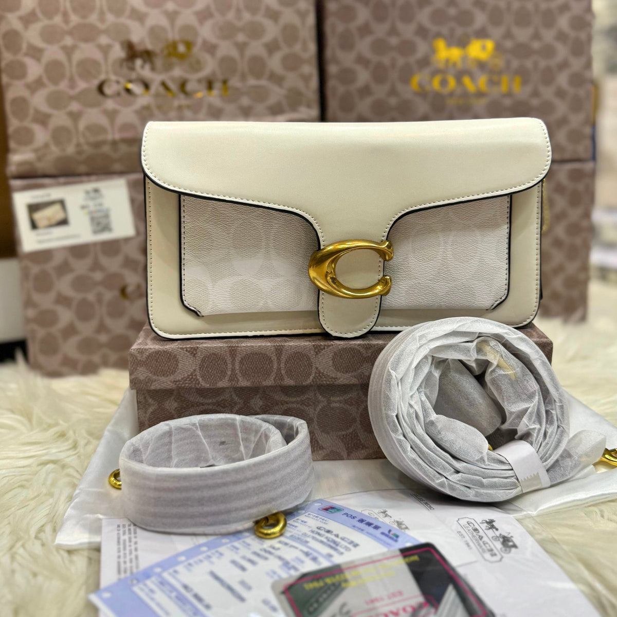 Coach Tabby 26 Cream & Beige (Master)-Box Packing
