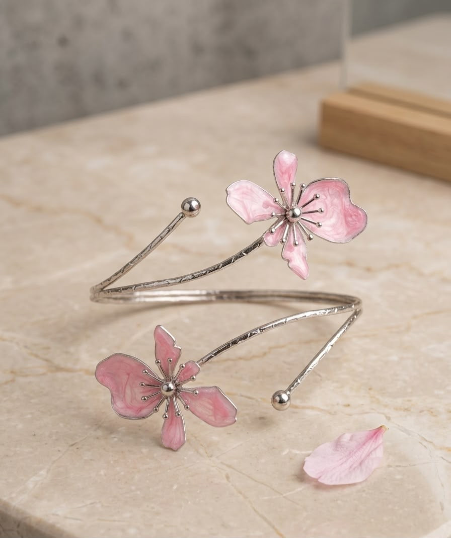 Flower Silver ArmCuff