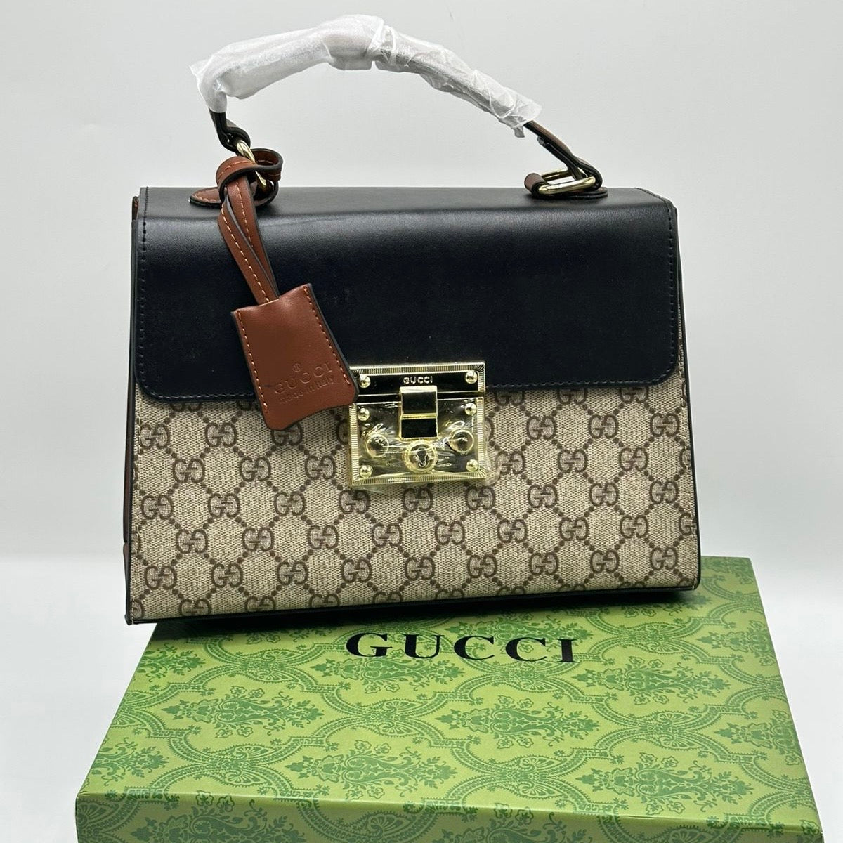 Gucci Padlock Top Handle Bag – GG Monogram & Leather