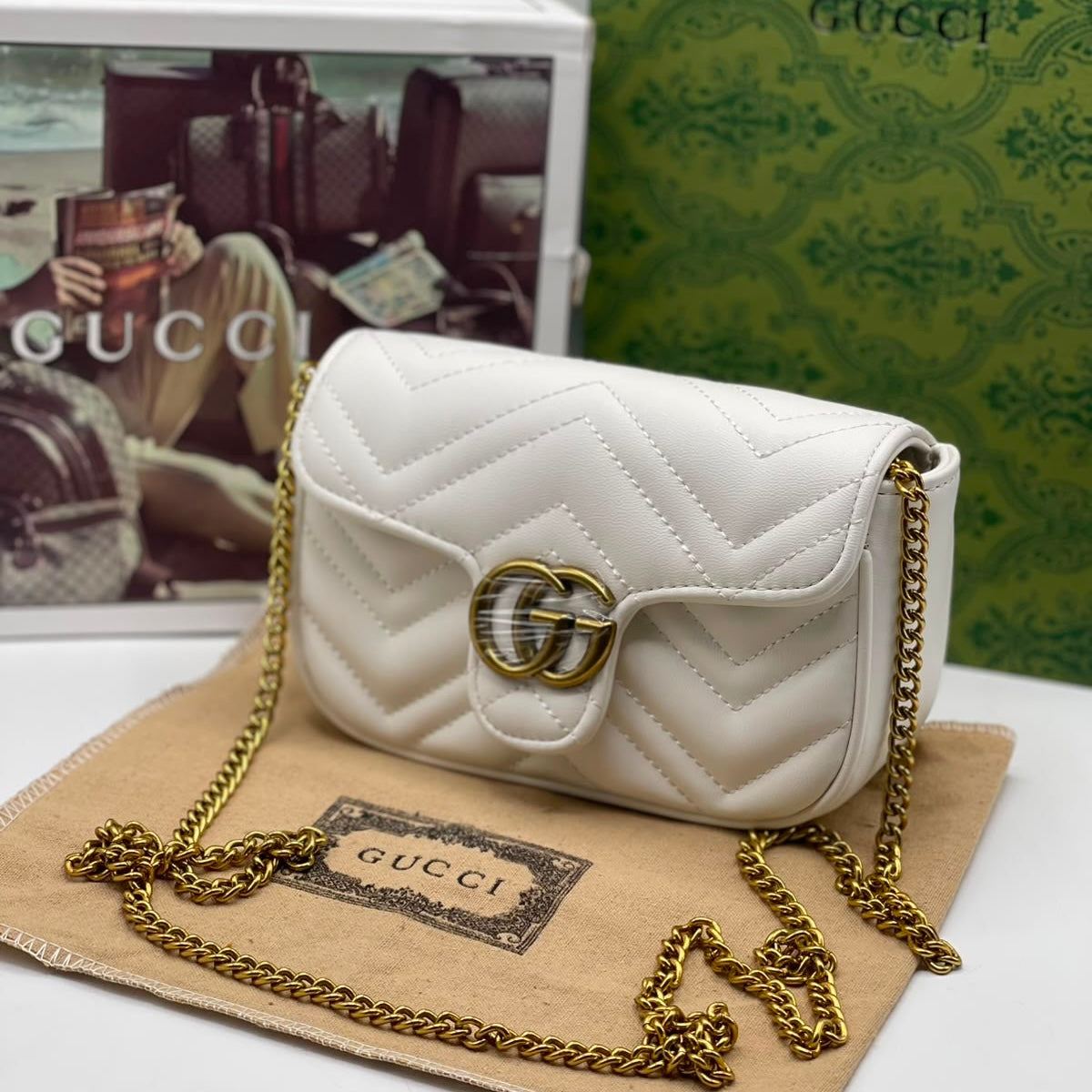 Gucci Marmont mini Shoulder Bag- Double box