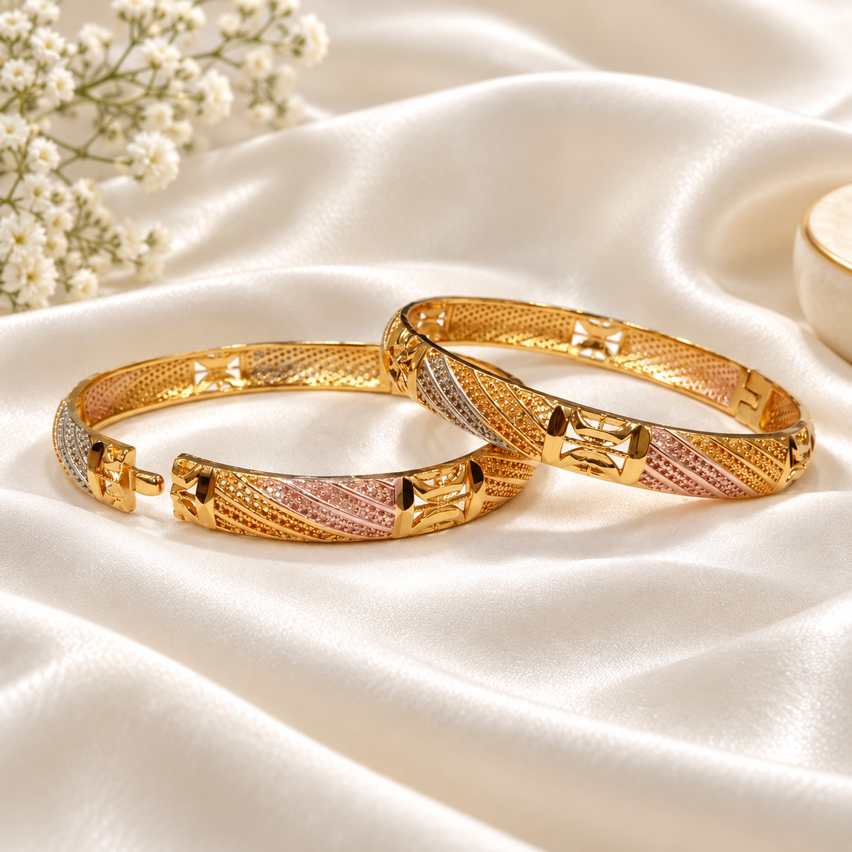 Gold Plated Openable Kara-20 (Rhodium)