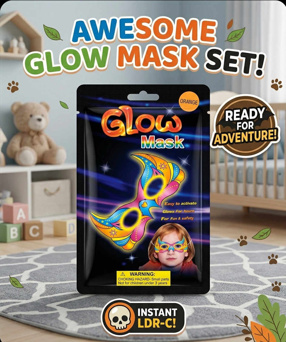 Glow in the Dark Mask Halloween Costume Accessory