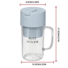 Mug Shaped Portable blender With Straw