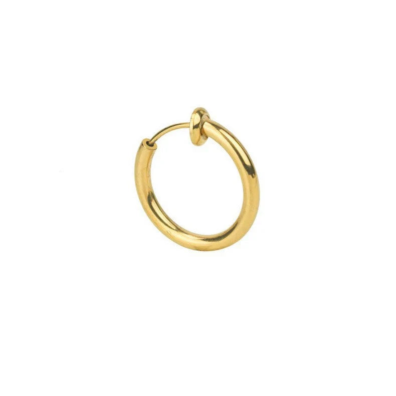 Gold Plated No-Piercing Nose Ring Hoop 1.6mm