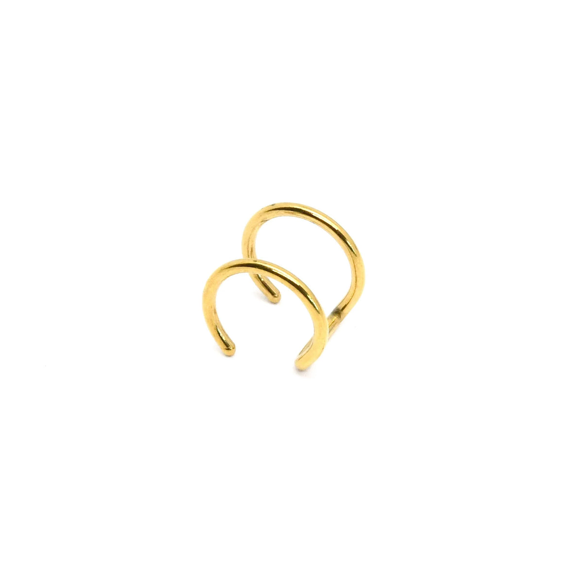 Gold Plated U-Shaped Double Ear Cuff