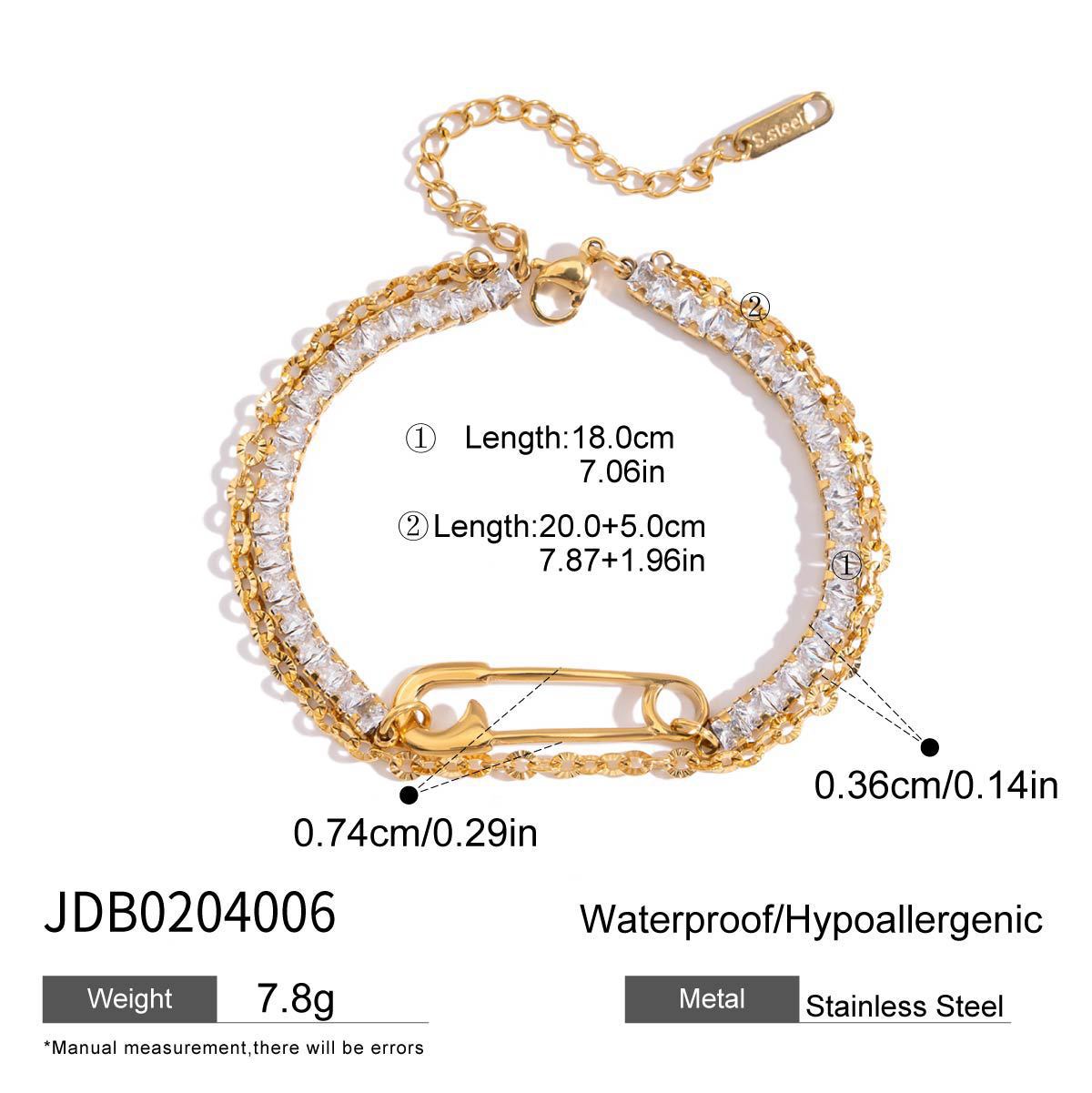 Crystal Link Tennis Chain Bracelet