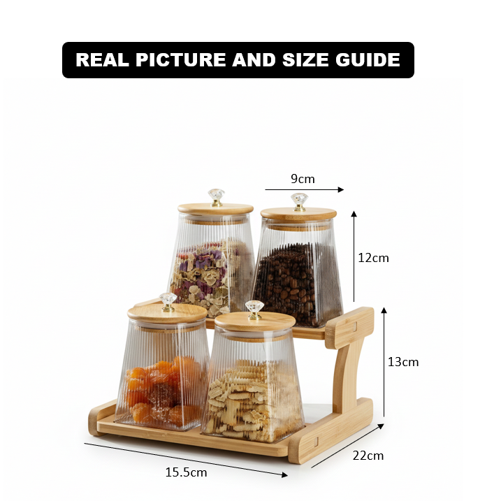 WoodCrest Ribbed & Tinted Glass Display (1111)