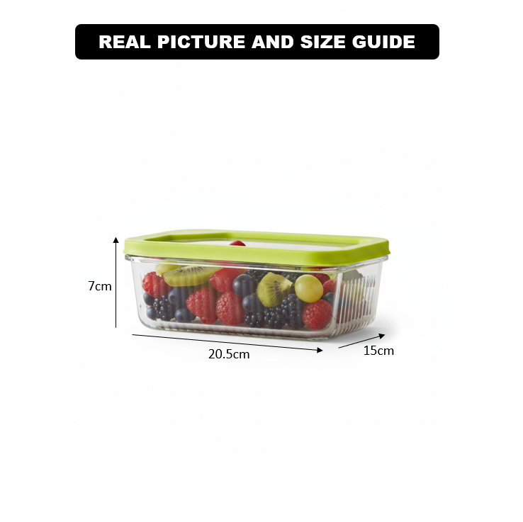 Unbreakable Glass Container (1.1L) with Lid (2098) by Limon