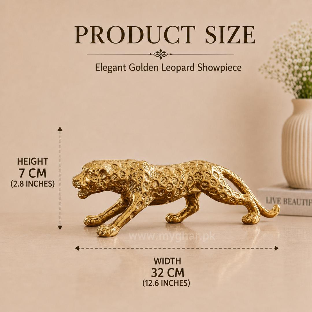 Decorative Golden Leopard Sculpture Home & Office Decor