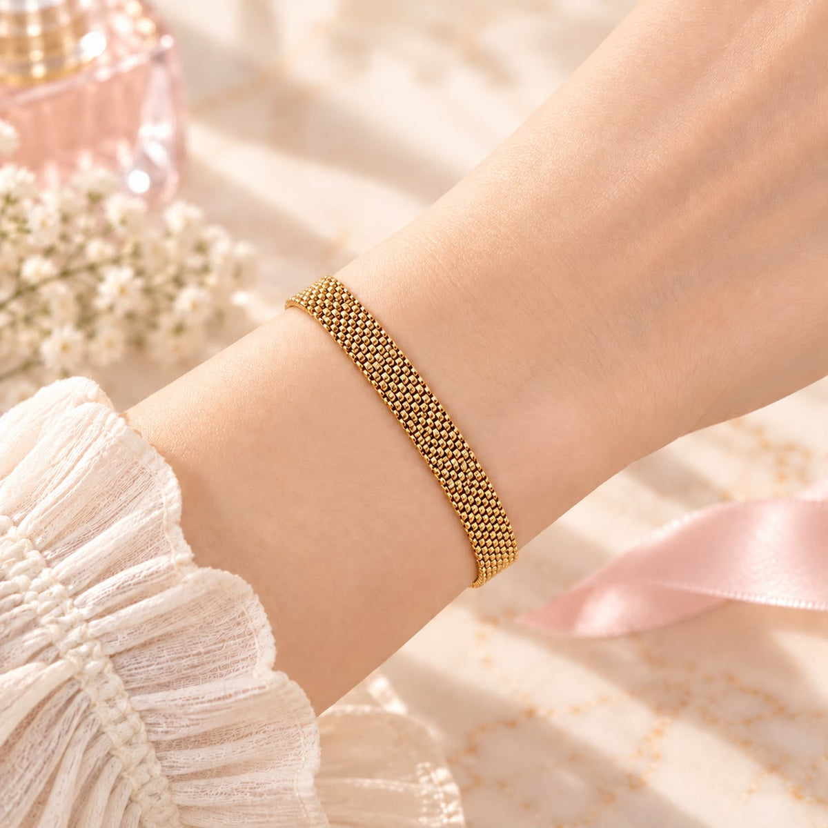 Stainless steel bracelet-28 (Golden)
