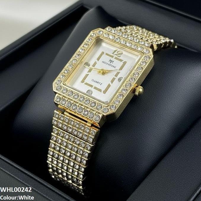 WHL00242 BWS Stone Decor Rectangle Dial Women's Watch - WHL