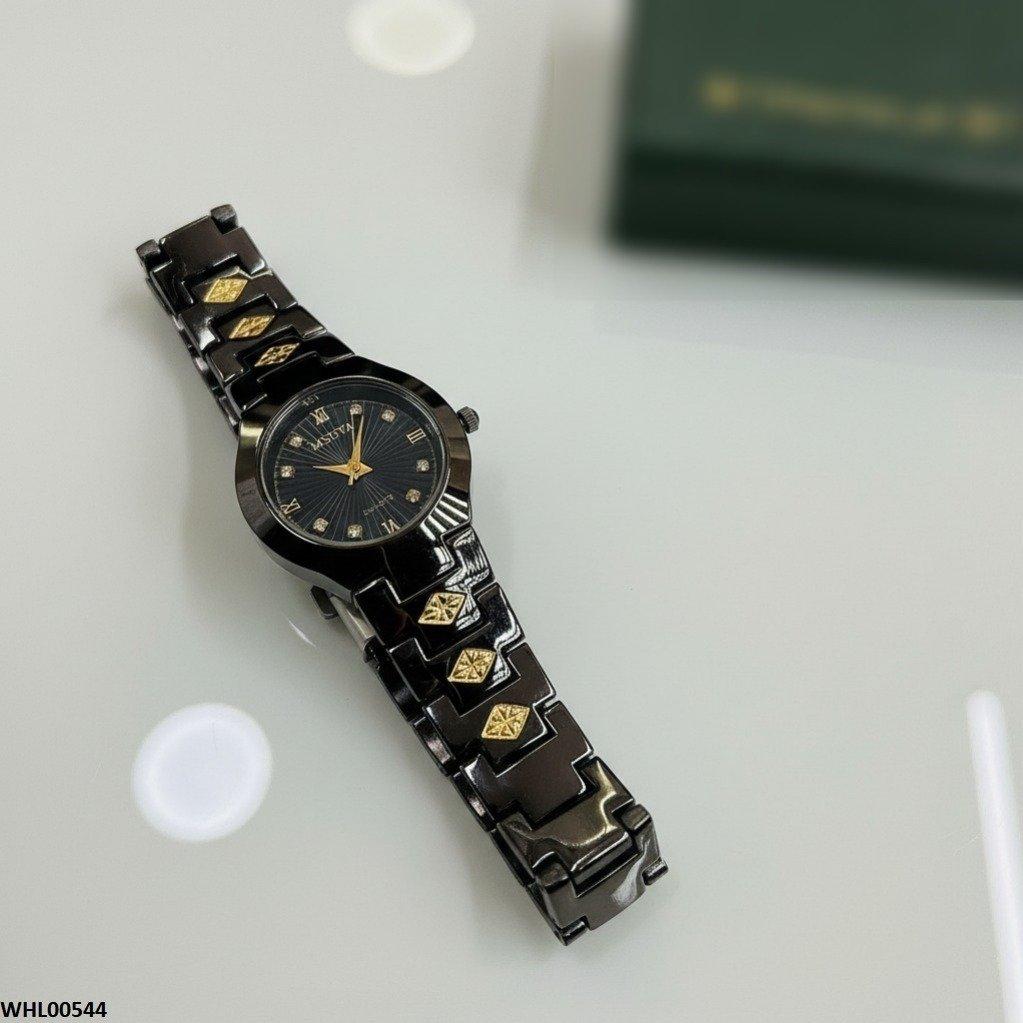 WHL00544 HWR Round Black Dial Women's Watch - WHL