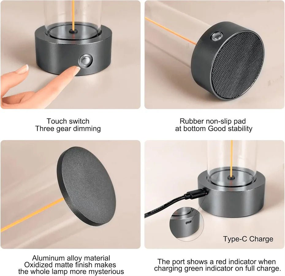 Quantum LED Night Lamp – Magnetic, Rechargeable & Touch-Sensor