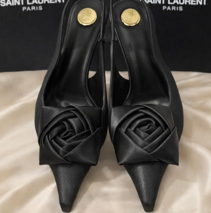 YSL Saint Laurent Amalia Slingback Pumps