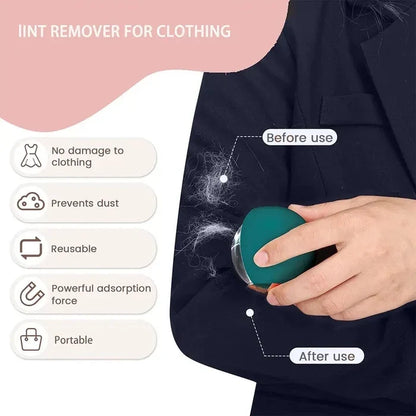 Portable Lint Remover Roller Ball And Reusable Fabric Cleaner