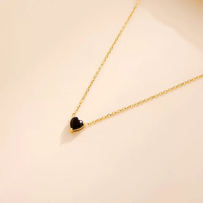 Heart Birthstone Dainty Pendant Necklace