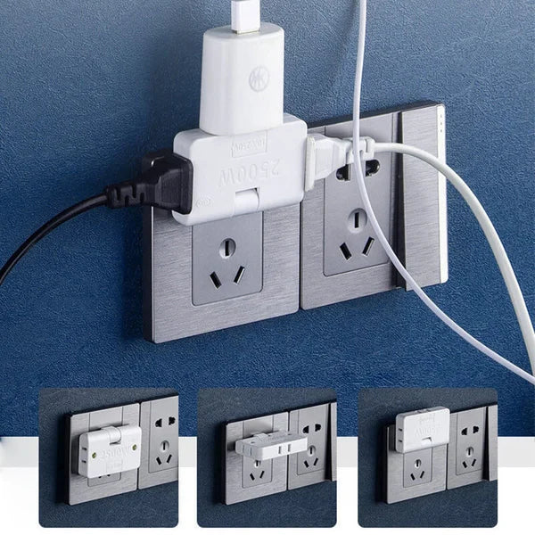 3 in 1 Fireproof Multi-Plug Adapter (Pack of 3)