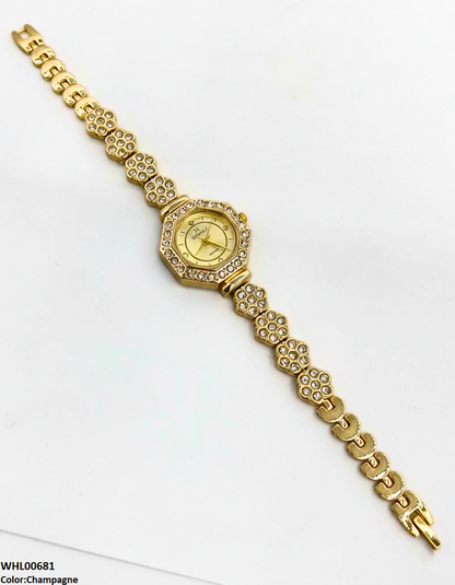WHL00681 ZWA Round Stone Dial Women's Watch - WHL