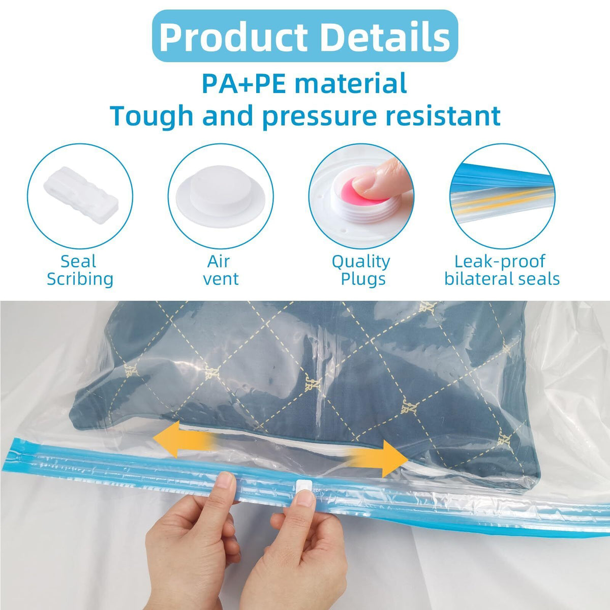 Space Saver Vacuum Storage Bag With Pump (Imported)
