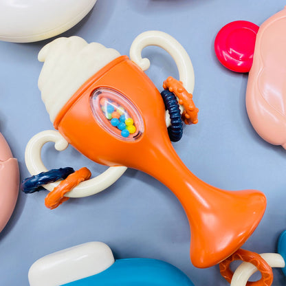 10 Pieces Animal And UFO Shape Rattle Box