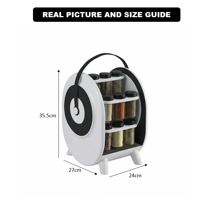 18-Jars Rotating Spice Rack