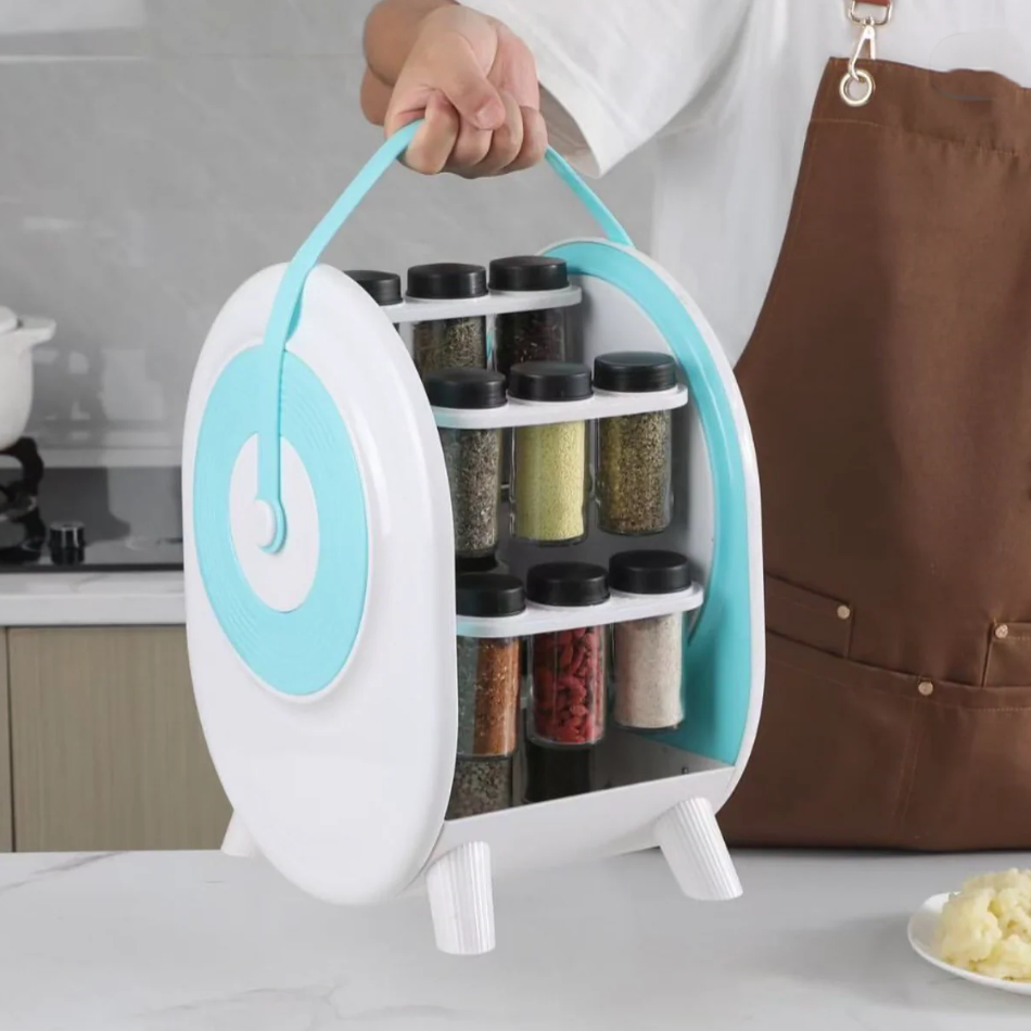 18-Jars Rotating Spice Rack