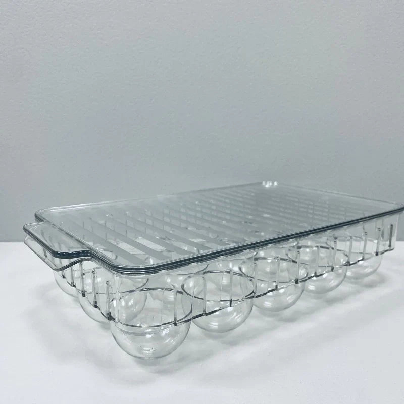 SmartNest Transparent 15-Grid Egg Tray with Lid