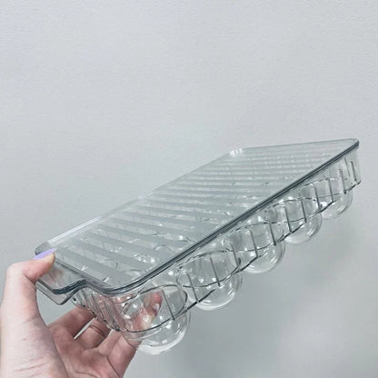 SmartNest Transparent 15-Grid Egg Tray with Lid
