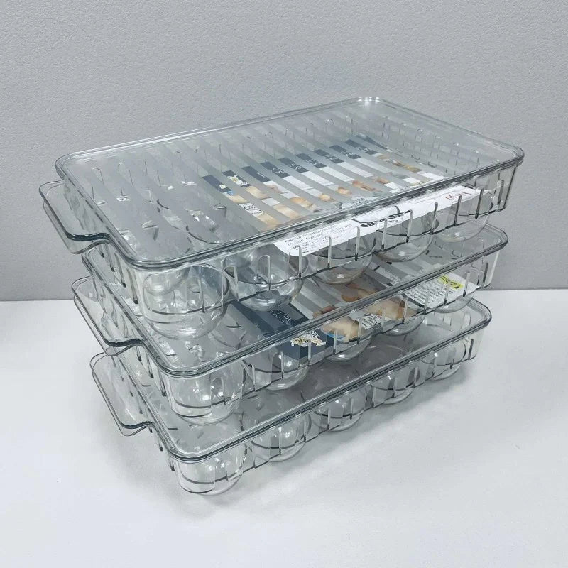 SmartNest Transparent 15-Grid Egg Tray with Lid