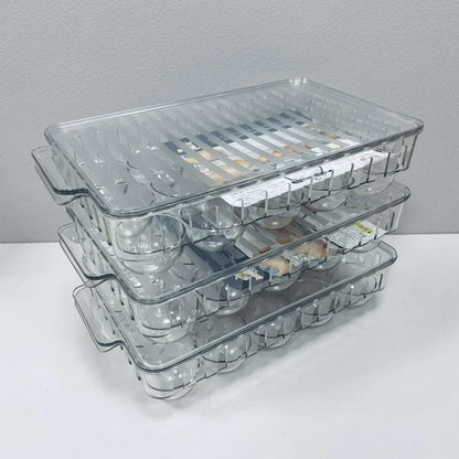 SmartNest Transparent 15-Grid Egg Tray with Lid