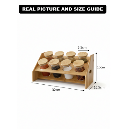 BambooTier Glass Spice Station