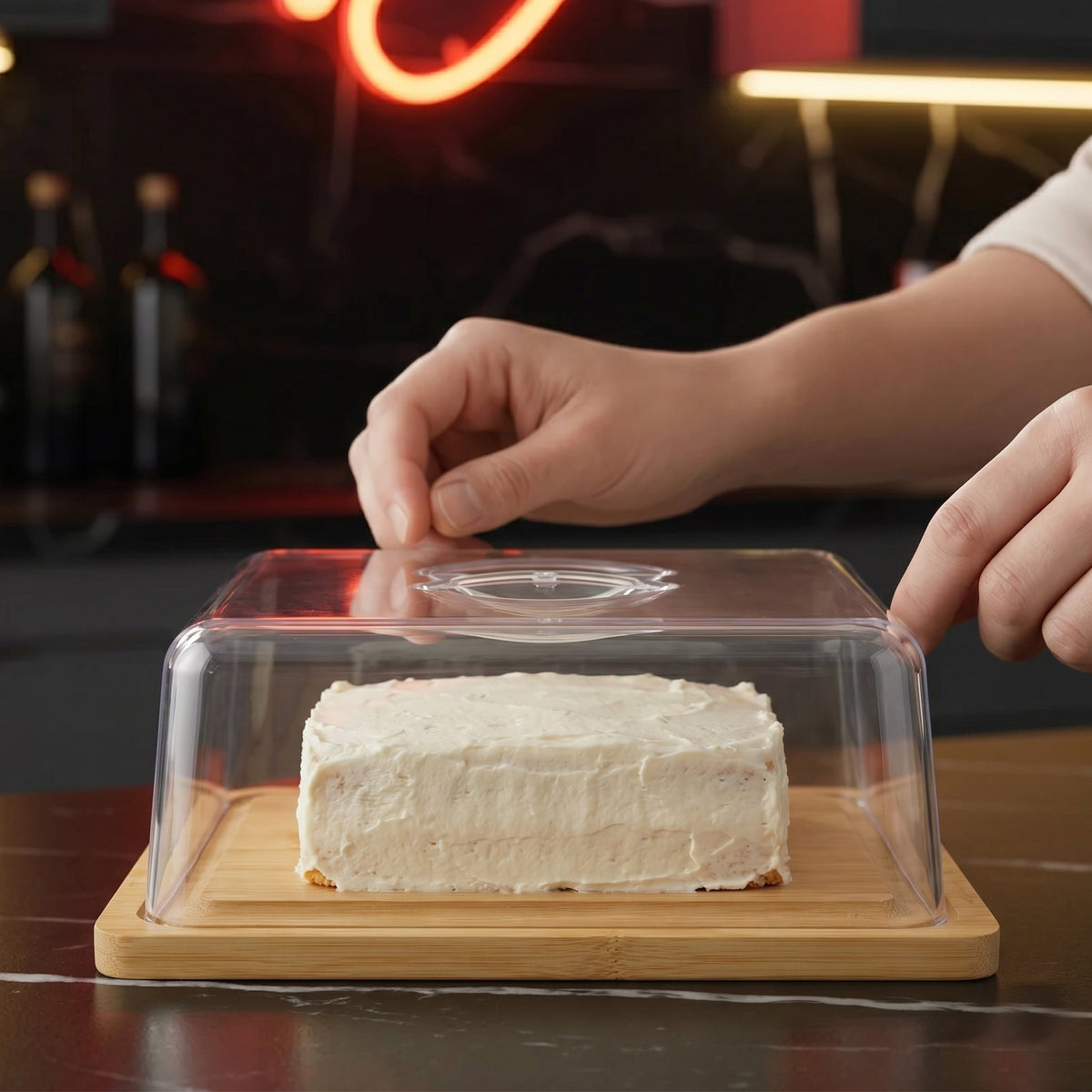 Luxe Cake Server with Acrylic Cover