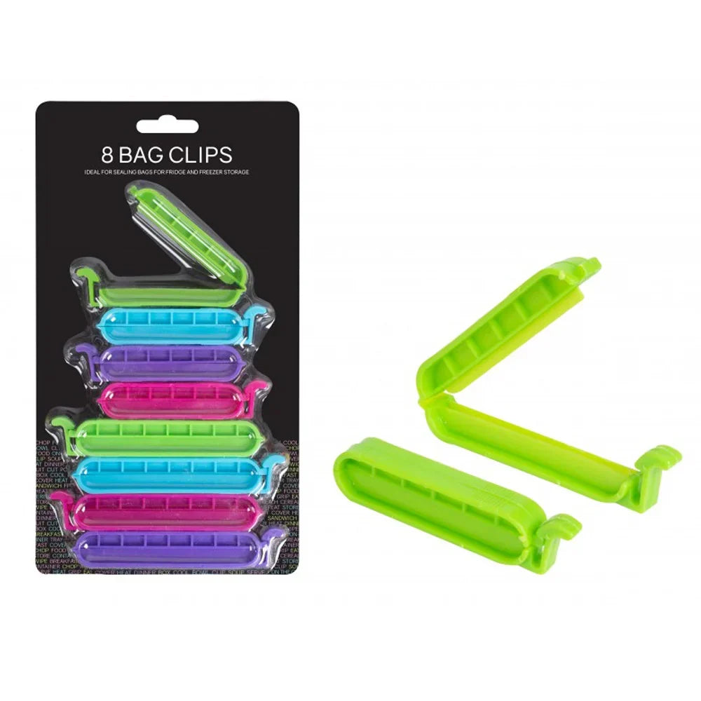 8-Pcs Food Bag Clips Set