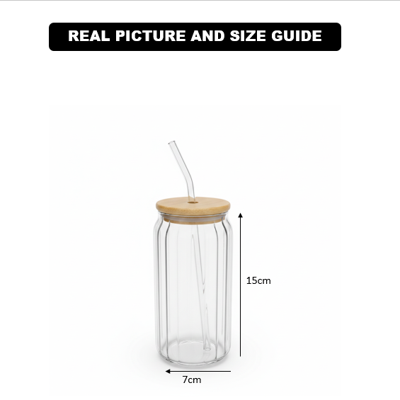 CrystalRidge Glass Tumbler with Straw