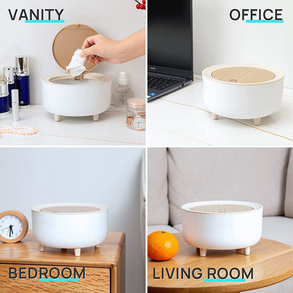 Mini Desktop Trash Can with Push Lid