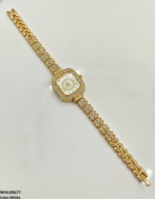 WHL00677 ZWA Square Stone Dial Women's Watch - WHL