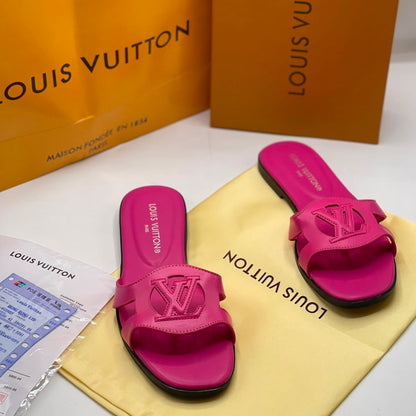 Louis Vuitton Calfskin LV Isola Flat Sandals-Box Packing
