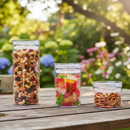 3-Pcs CrystalSeal Airtight Storage Jars Set