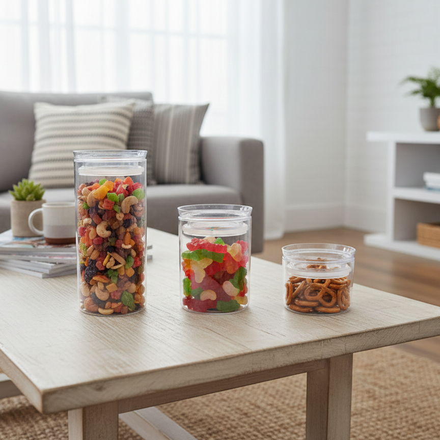 3-Pcs CrystalSeal Airtight Storage Jars Set