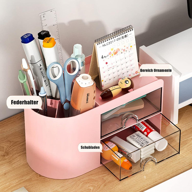 Multi-Use Desktop Organizer with Dual Drawers