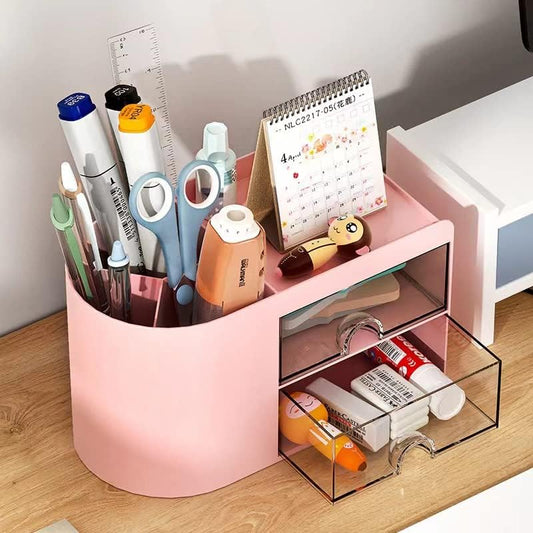 Multi-Use Desktop Organizer with Dual Drawers