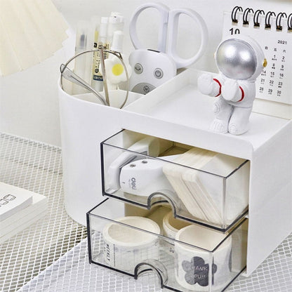 Multi-Use Desktop Organizer with Dual Drawers