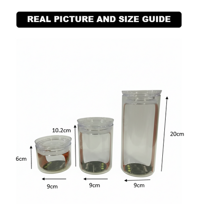 3-Pcs CrystalSeal Airtight Storage Jars Set