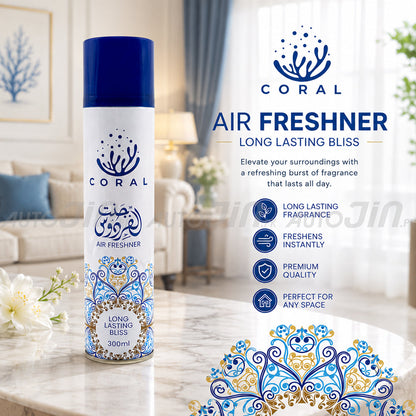 Coral Air Freshener Jannat ul Firdous- 300ML - Car, Room & Office