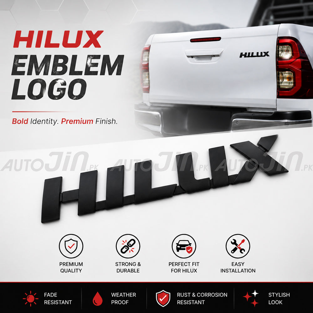3D Hilux Badge Emblem Logo Black