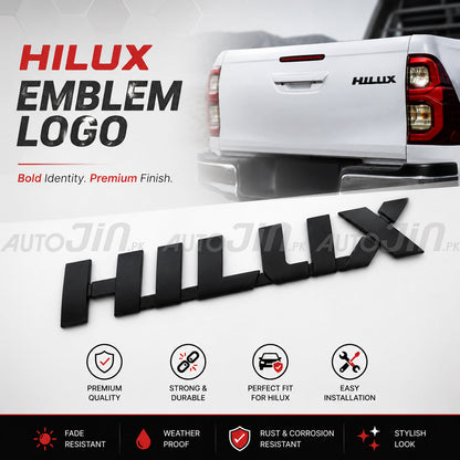 3D Hilux Badge Emblem Logo Black