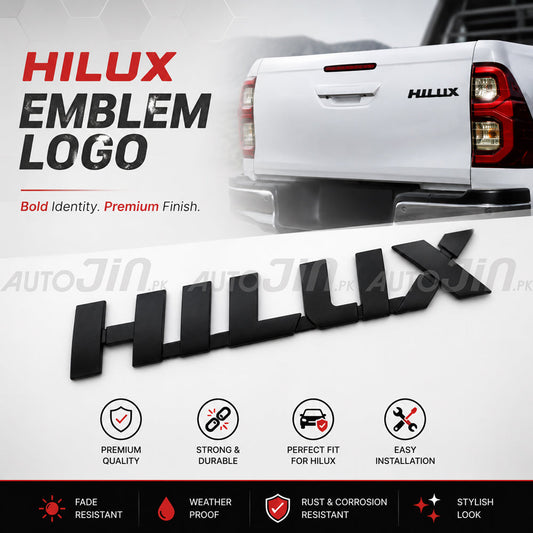 3D Hilux Badge Emblem Logo Black