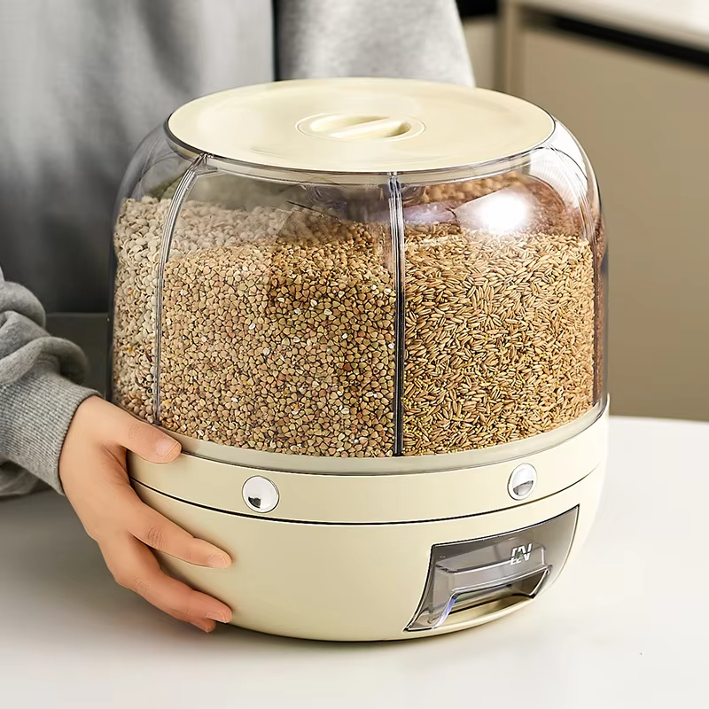 6-Grid Rotating 8.5KG Grains Container